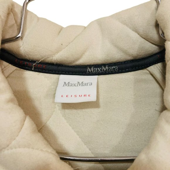 MaxMara Leisure White Ivory Quilted Padded Short Sleeve Bolero - Picture 8 of 8